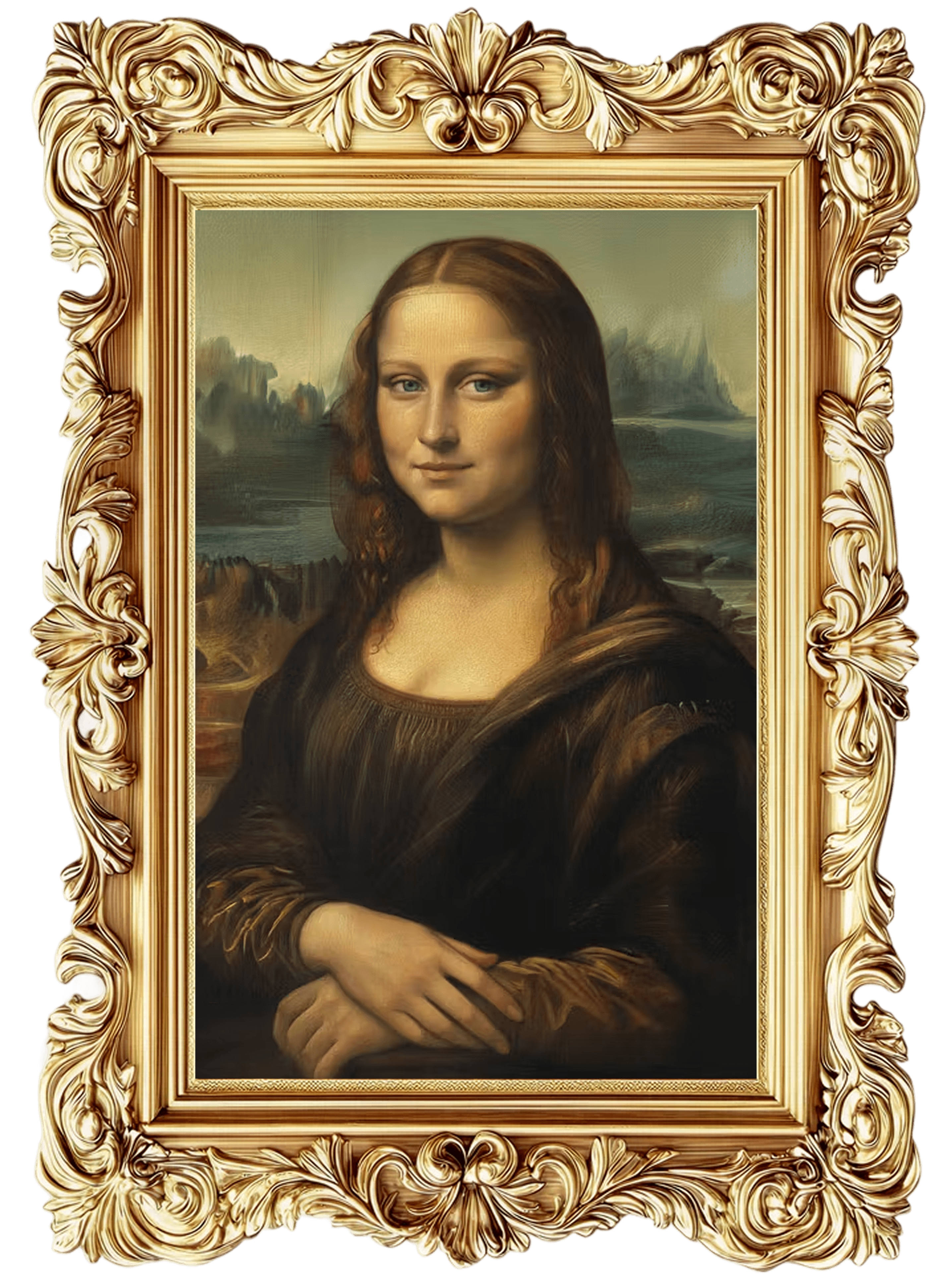 Mona Lisa in gold frame