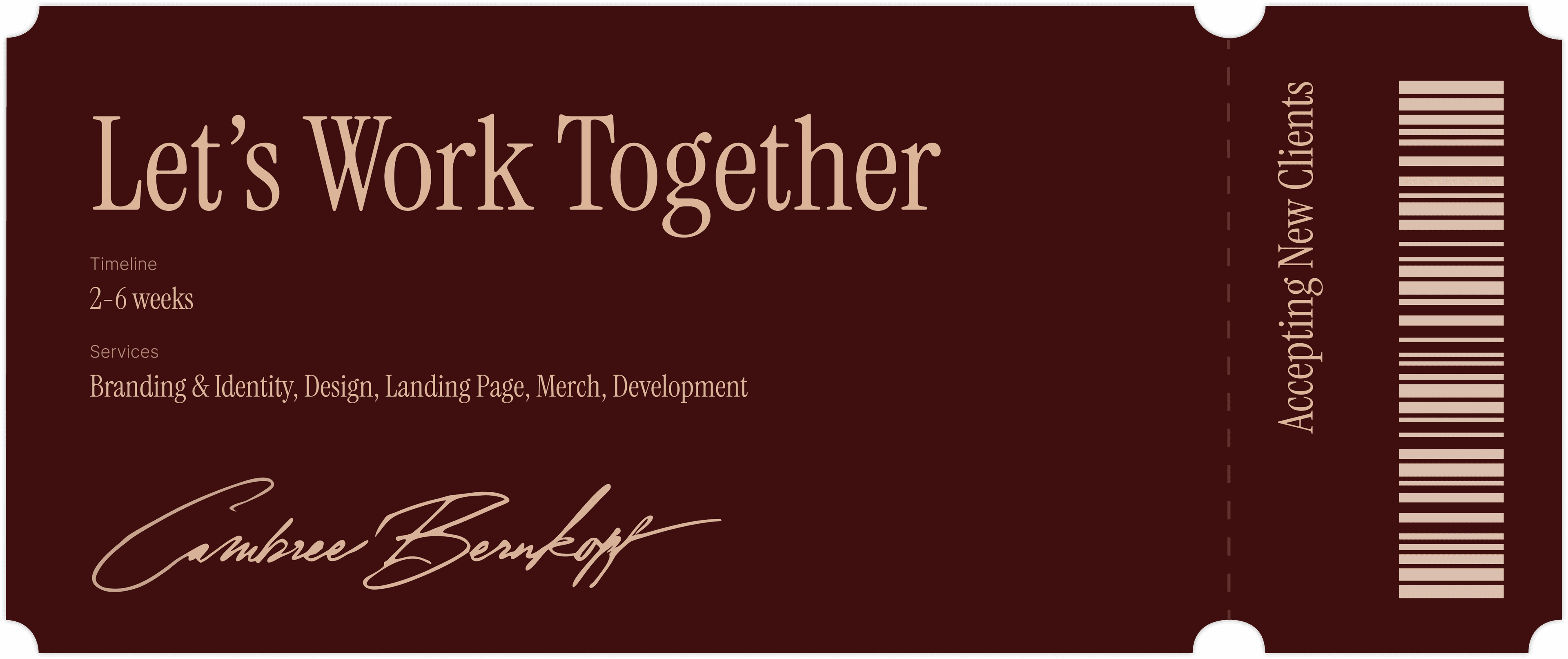 Let's Work Together - Accepting New Clients